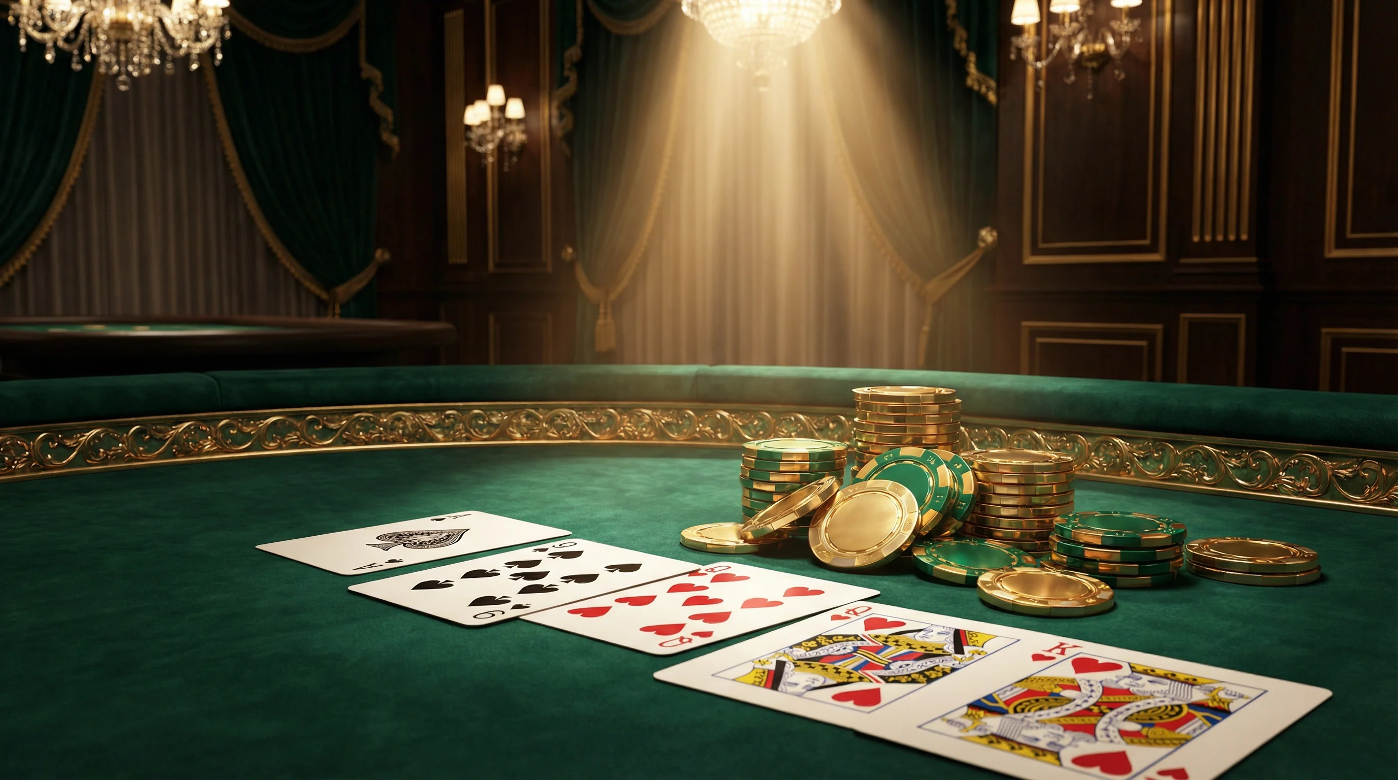 Mesa de bacará luxuosa no tradicional bet